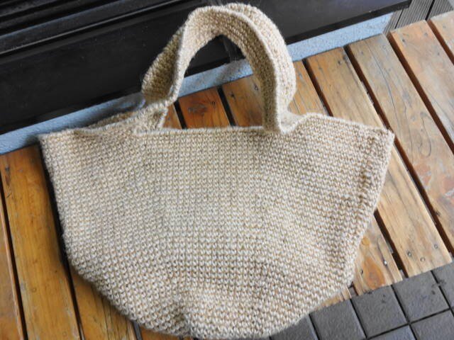 麻のバッグ の画像1枚目