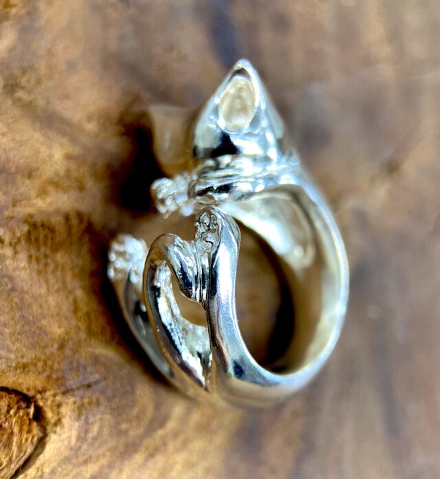 眩しいから..眠いから手で目を隠して..ごめん寝猫リング | iichi