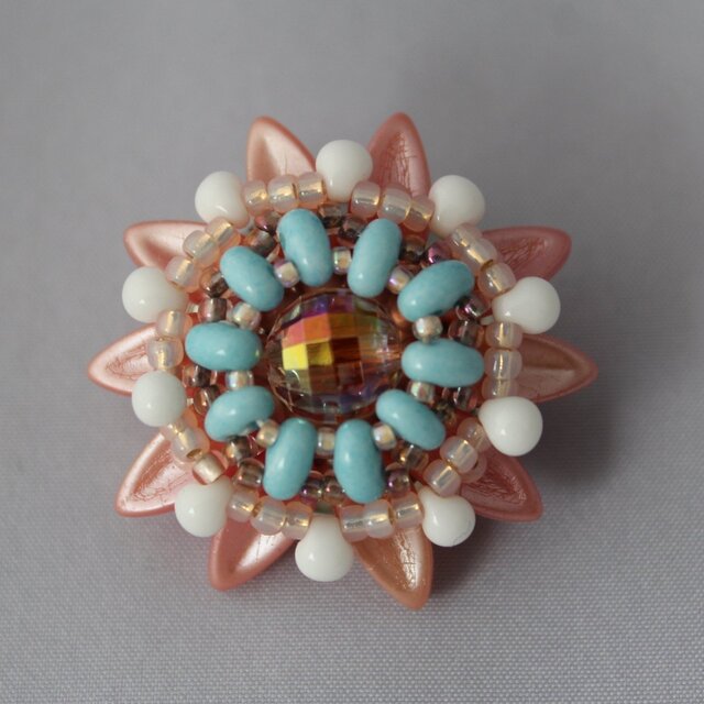 時計草のミニブローチ～E