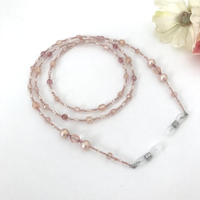 チェコガラス ビーズ メガネチェーン グラスコード メガネストラップ