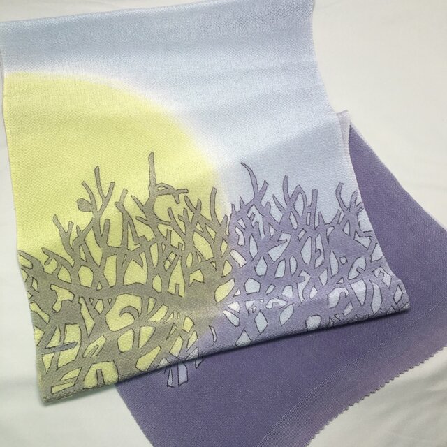 手描友禅☆世界にただひとつの帯揚げの画像1枚目