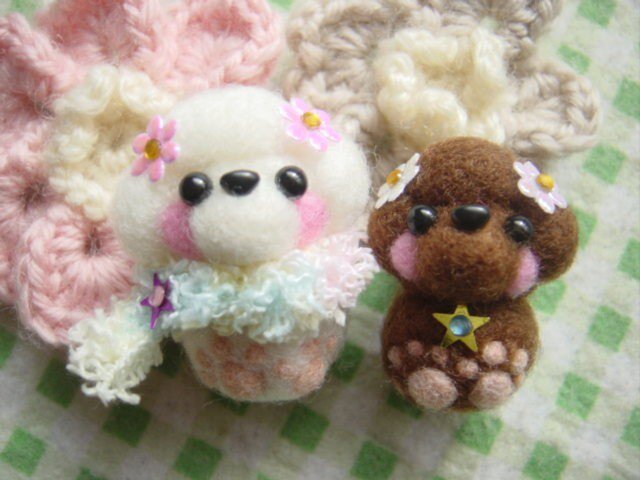 羊毛フェルト トイ・プードル2点セット☆彡 | iichi 日々の暮らしを