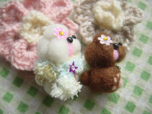 羊毛フェルト トイ・プードル2点セット☆彡 | iichi 日々の暮らしを