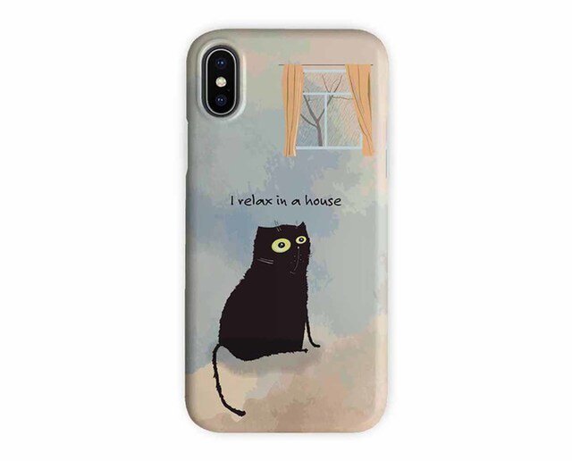 Iphone ハードケース Iphonex Iphone8 Iphone8 Plus Iphone7 猫 家の中が一番 Iichi ハンドメイド クラフト作品 手仕事品の通販