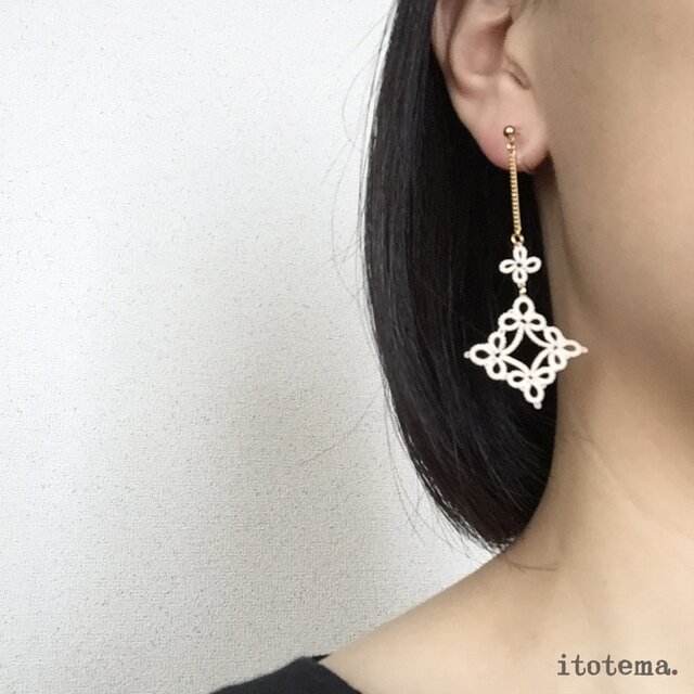 flower * diamond motif –ecru–の画像1枚目