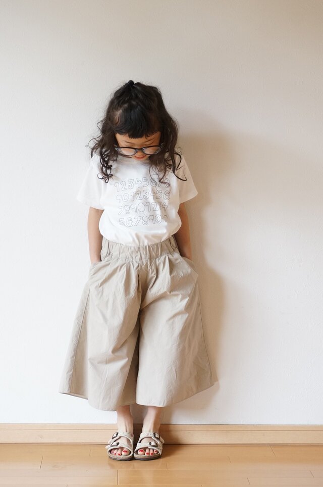 Cotton typewriter wide pants 90,100の画像1枚目