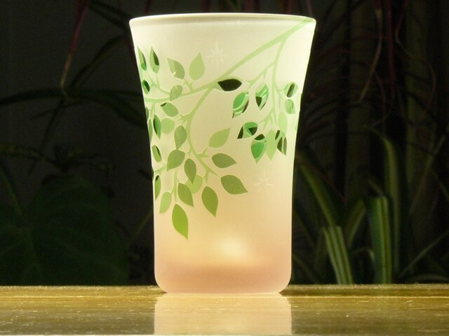 新緑のタンブラー ピンク×緑(1個)の画像1枚目