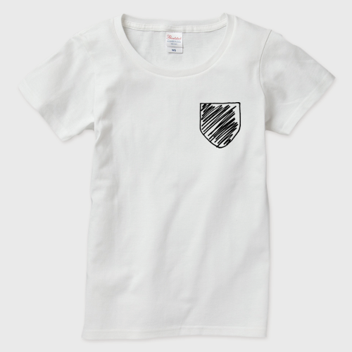 【送料無料】にせぽっけTシャツ WOMEN WHITEの画像1枚目