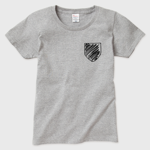 【送料無料】にせぽっけTシャツ WOMEN GRAYの画像1枚目