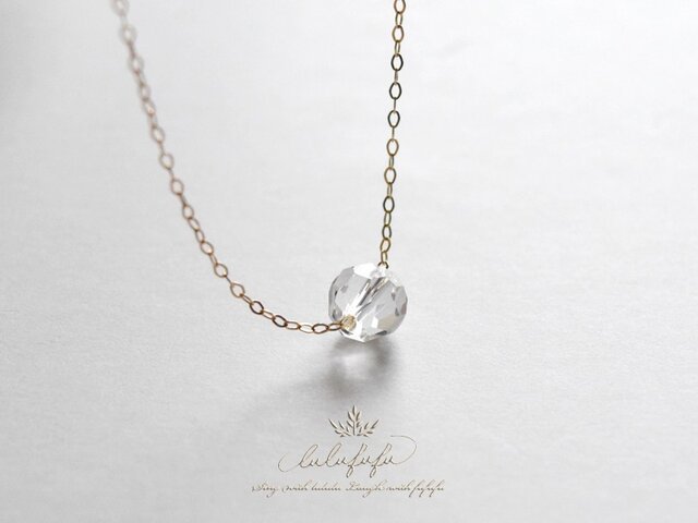 ◇muku◇バッキーボール水晶ネックレス◇petit◇の画像1枚目