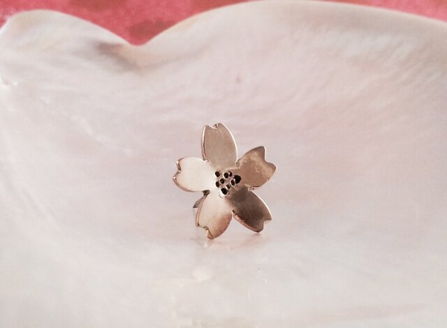 桜◇真鍮ピンバッジⅡの画像1枚目