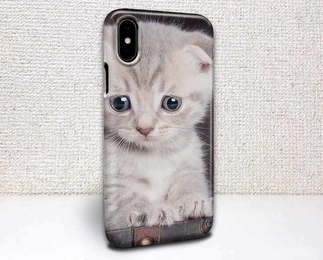 iphone ハードケース iPhoneX iphone8 iphone8 plus iphone7 猫 子猫アップの画像1枚目