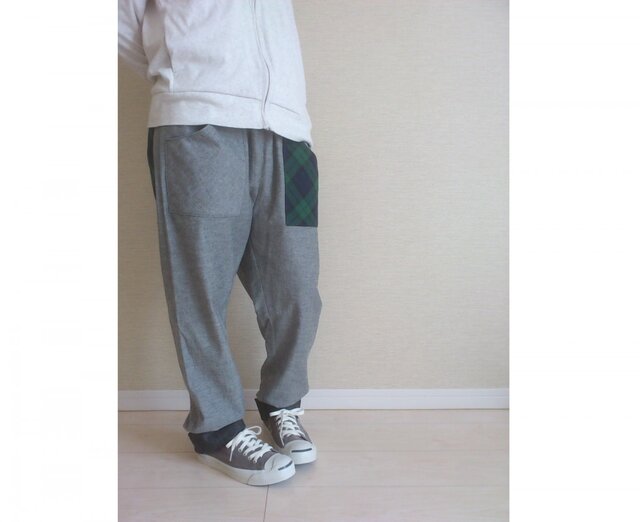 ※オーダー品※デニムのゆるパンツ121(杢グレー)の画像1枚目