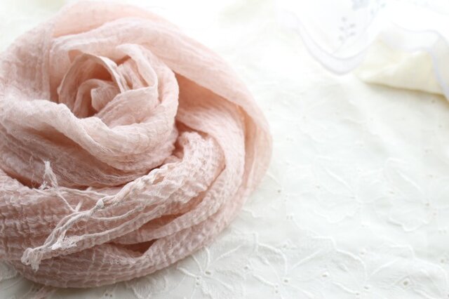 <桜>染め<Ą> シルクコットンの画像1枚目