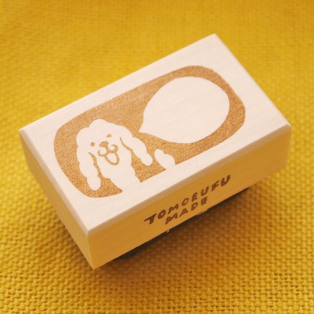 消しゴムはんこ「ふきだし☆プードル」の画像1枚目