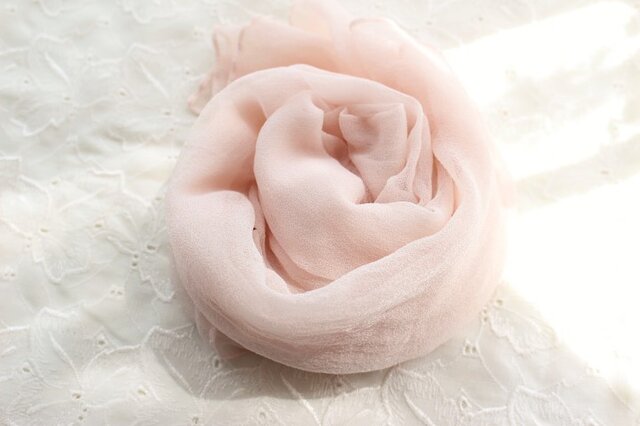 <Uさま 予約品>シフォンシルク桜染Dの画像1枚目