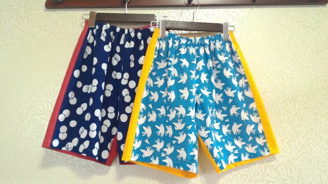 ※受注生産※【手ぬぐいパンツ】150サイズ・ハト柄の画像1枚目