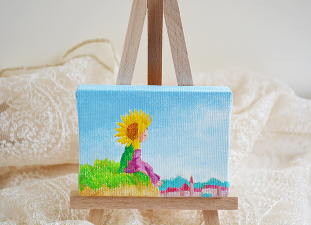 ちいさな花の妖精たそがれる絵の画像1枚目