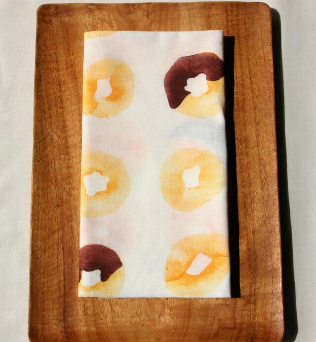 型染め ドーナツ手ぬぐい 「チョコ」の画像1枚目