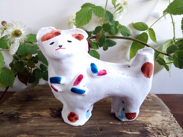 狛犬 土人形の画像1枚目