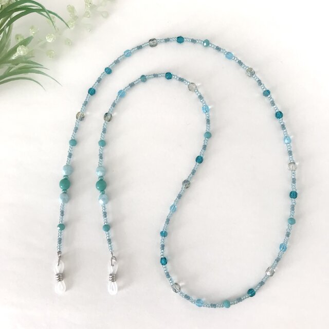 チェコガラス ビーズ メガネチェーン グラスコード メガネストラップ