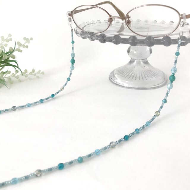 チェコガラス ビーズ メガネチェーン グラスコード メガネストラップ