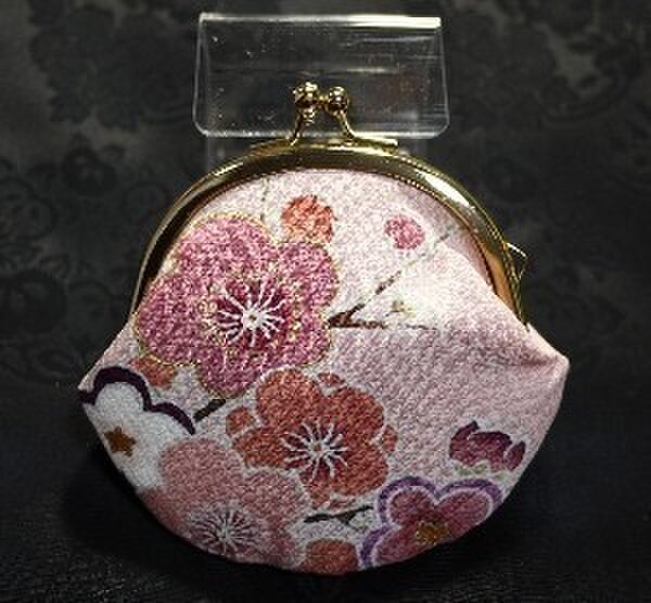 手描友禅がま口 多梅Pinkの画像1枚目