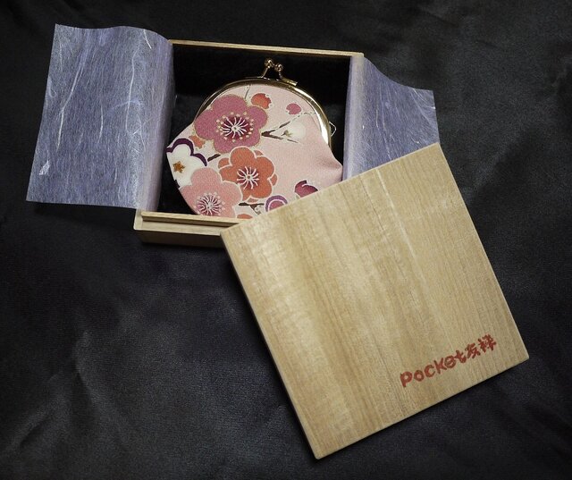 手描友禅がま口 多梅Pink | iichi 日々の暮らしを心地よくする