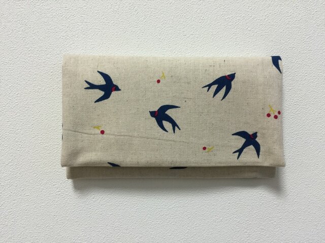 懐紙、通帳いれ swallow 青の画像1枚目