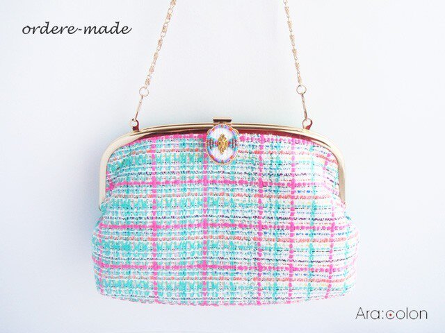 ※オーダー品※【Motif Bag/S-】"MALHIA KENT" FANCY TWEED /16-MB201の画像1枚目