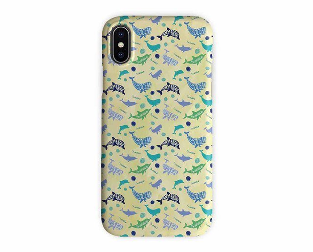 Iphone ハードケース Iphonex Iphone8 Iphone8 Plus 海 海の生き物たち クジラ イルカ Iichi ハンドメイド クラフト作品 手仕事品の通販