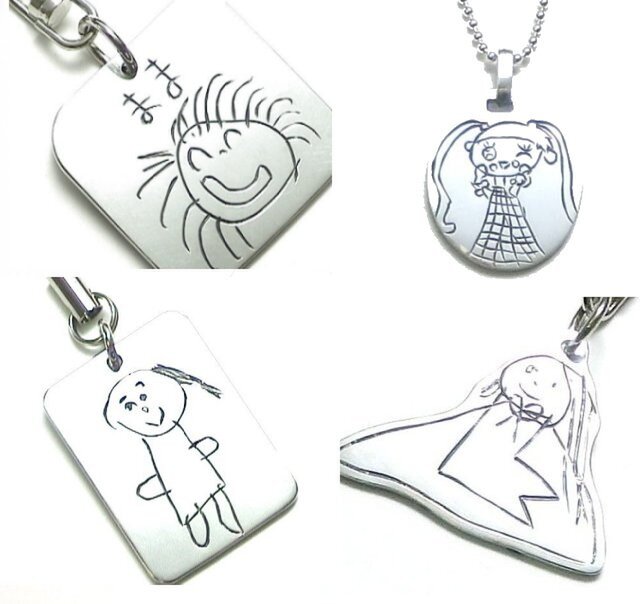 【１着でも送料無料】 オーダメイド お気軽にお問合せ 子供の絵のシルバーアクセサリー アクセサリー