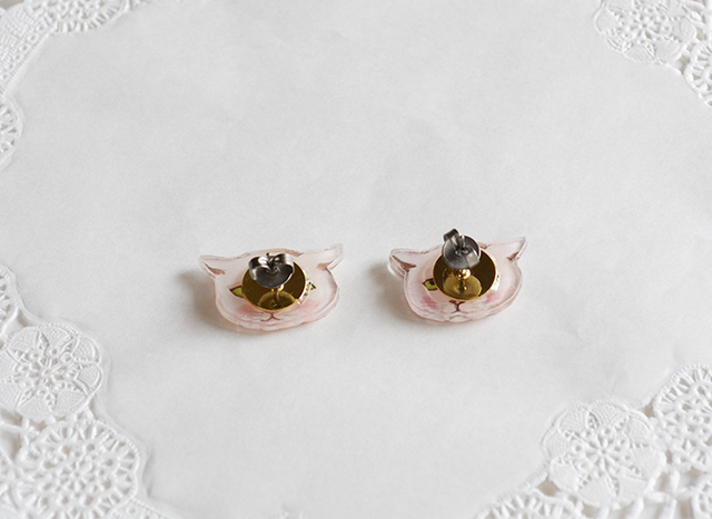 itimi セラミック 陶器　猫　ピアス itimi セラミック 陶器 猫 ピアス - アクセサリー