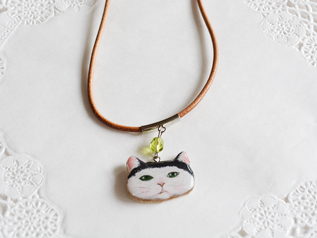 ハンドメイド 作家 Lafeecuiller様　ラブ猫　ネックレス de-109-main.jpg