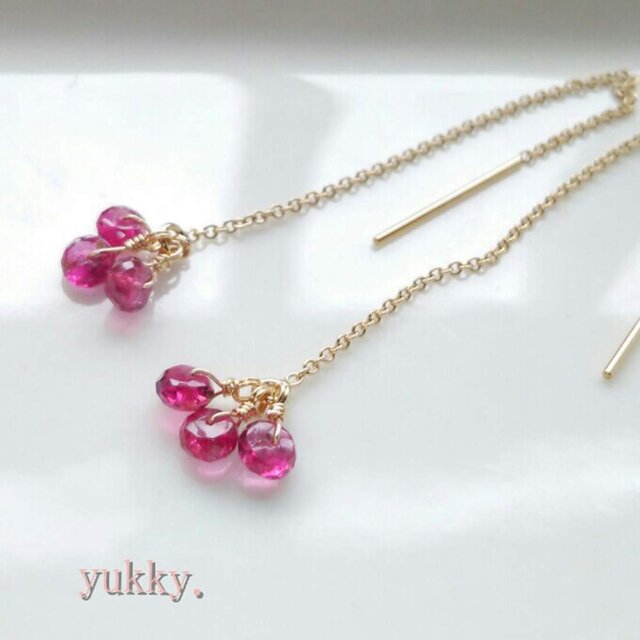 ピンクトルマリン(ルべライト)AAAアメリカン14Kgf