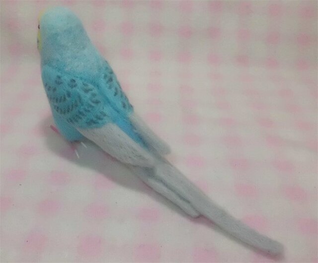 インコ柄ブルーグレー ハンドメイド - 小動物用品