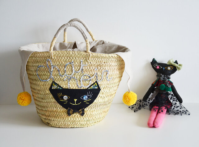 ミュベール　ねこかごバッグ MUVEIL シュナウザーカゴバッグ | KOKO