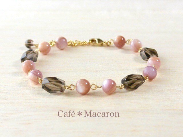 Pink Brown Shell ブレスレット・・・38の画像1枚目