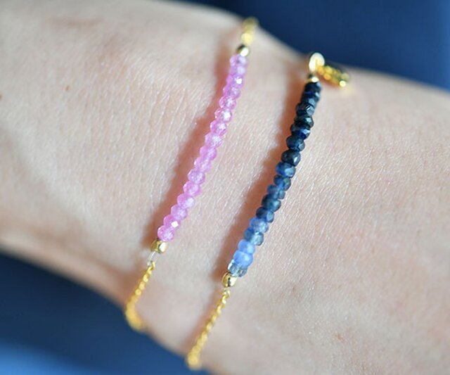 14kgfブレスレット　ブルーハーキマー 14kgfブレスレット ブルーハーキマー 14kgfブレスレット ブルー