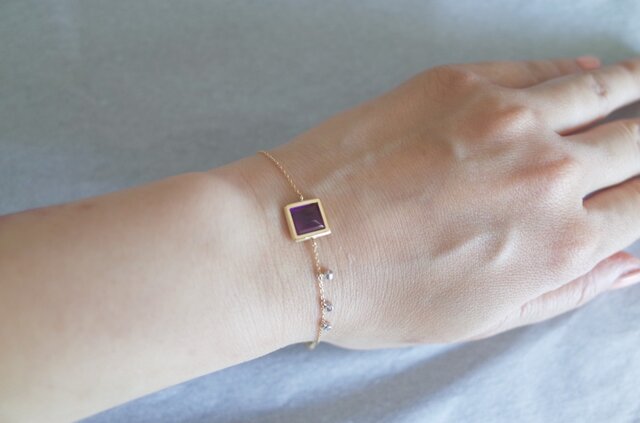 archange luxe アメジスト YG18K ブレスレットの画像1枚目