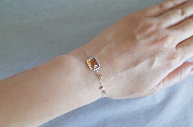 archange luxe シトリン WG18K ブレスレットの画像1枚目