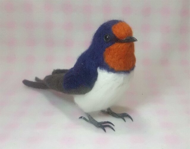 ほぼライフサイズ ツバメ 燕 野鳥 羊毛フェルト 工房小鳥屋さん 受注