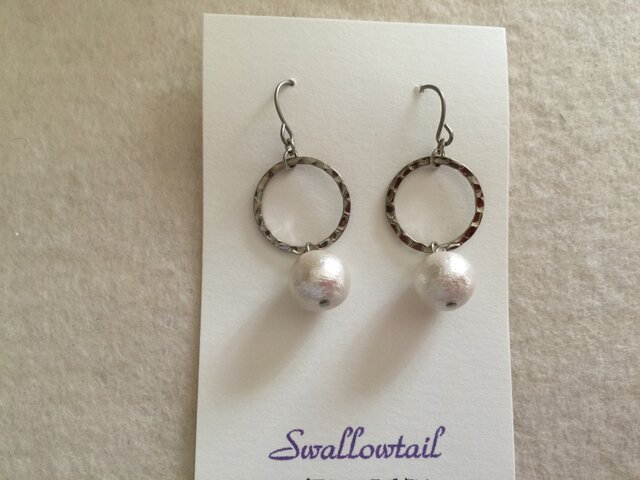 ピアス☆ring cottonpearlの画像1枚目