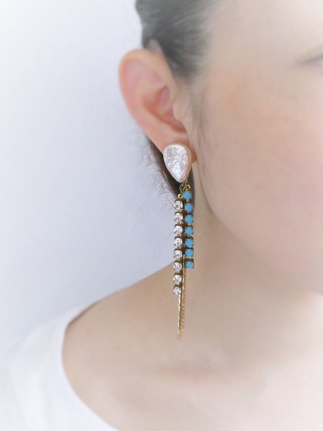 ヴィンテージハスケルパールイヤリング vintage earrings MHF <ER-MHF1>の画像1枚目