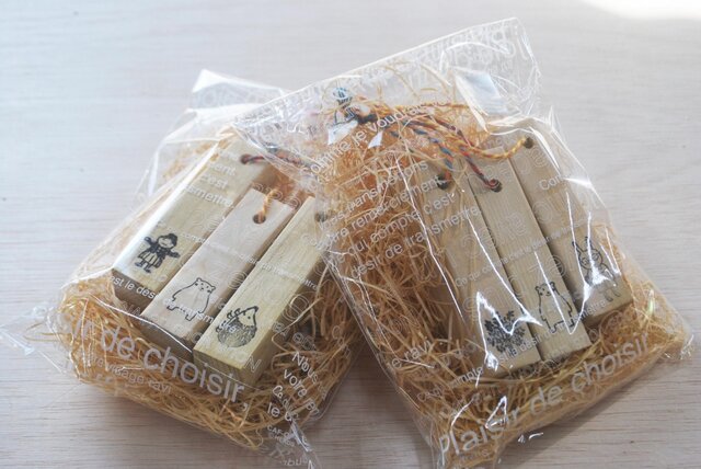 防虫防カビに 青森ヒバのecoブロック3本 & 糸ヒバの画像1枚目