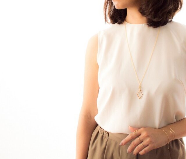 Rhombus Long Necklaceの画像1枚目