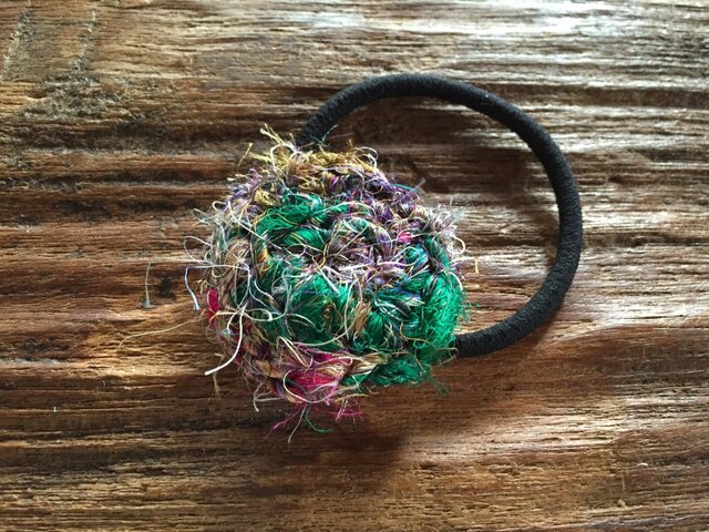 recycle silk ヘアゴム 楕円 32の画像1枚目