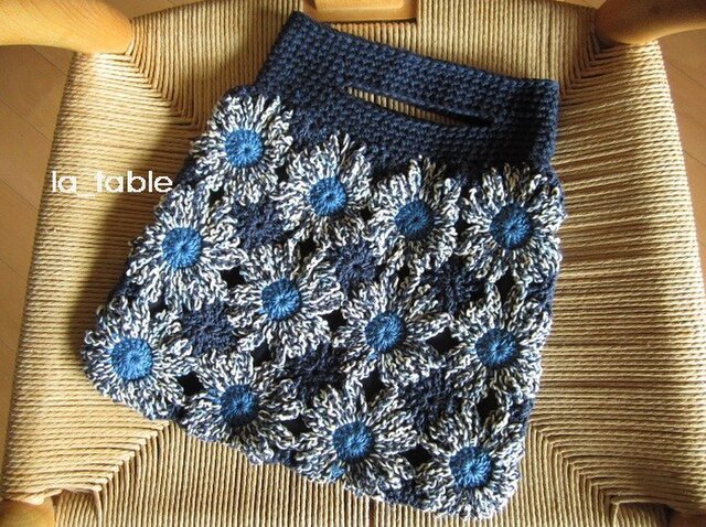 花たくさんのバッグ「INDIGO」の画像1枚目