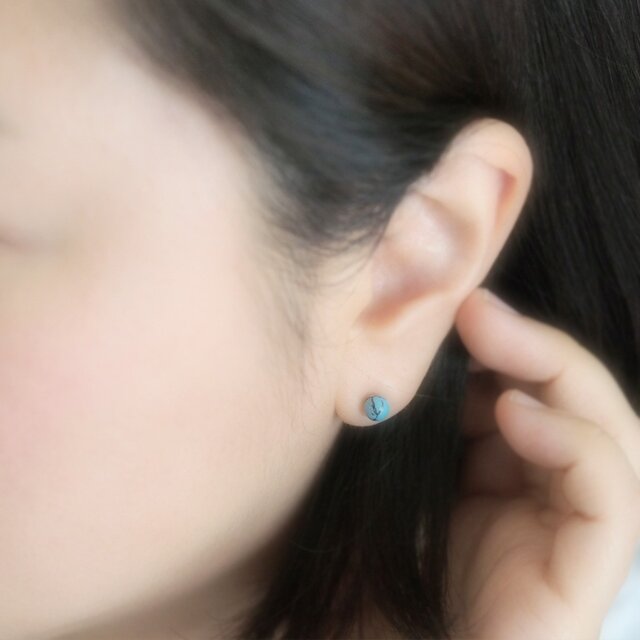 Turquoise トルコ石 ピアス シルバー925