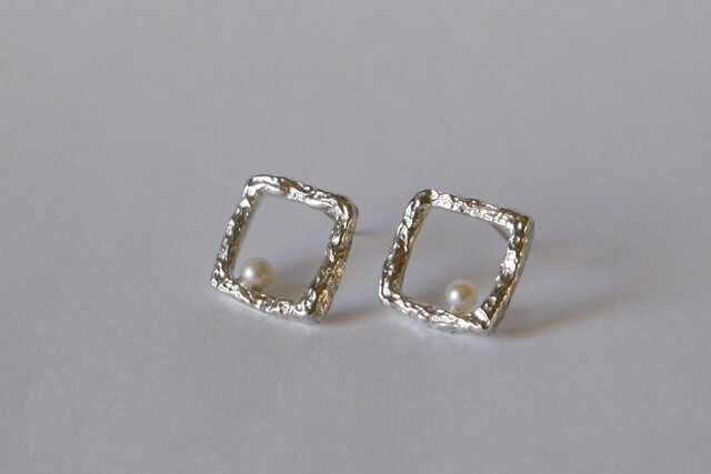 再販★Square pierce(sv)の画像1枚目